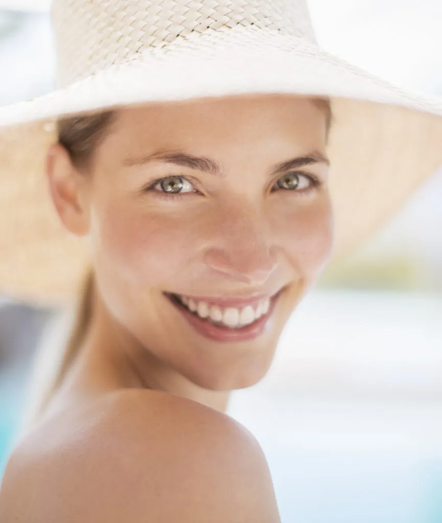 Woman in a sunhat