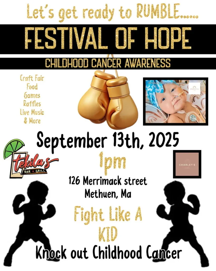Festival of Hope Childhood Cance Awareness graphic