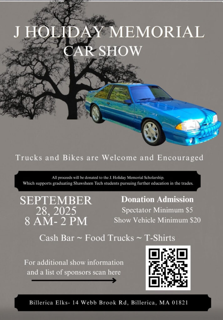 J Holiday Memorial Car Show infographic